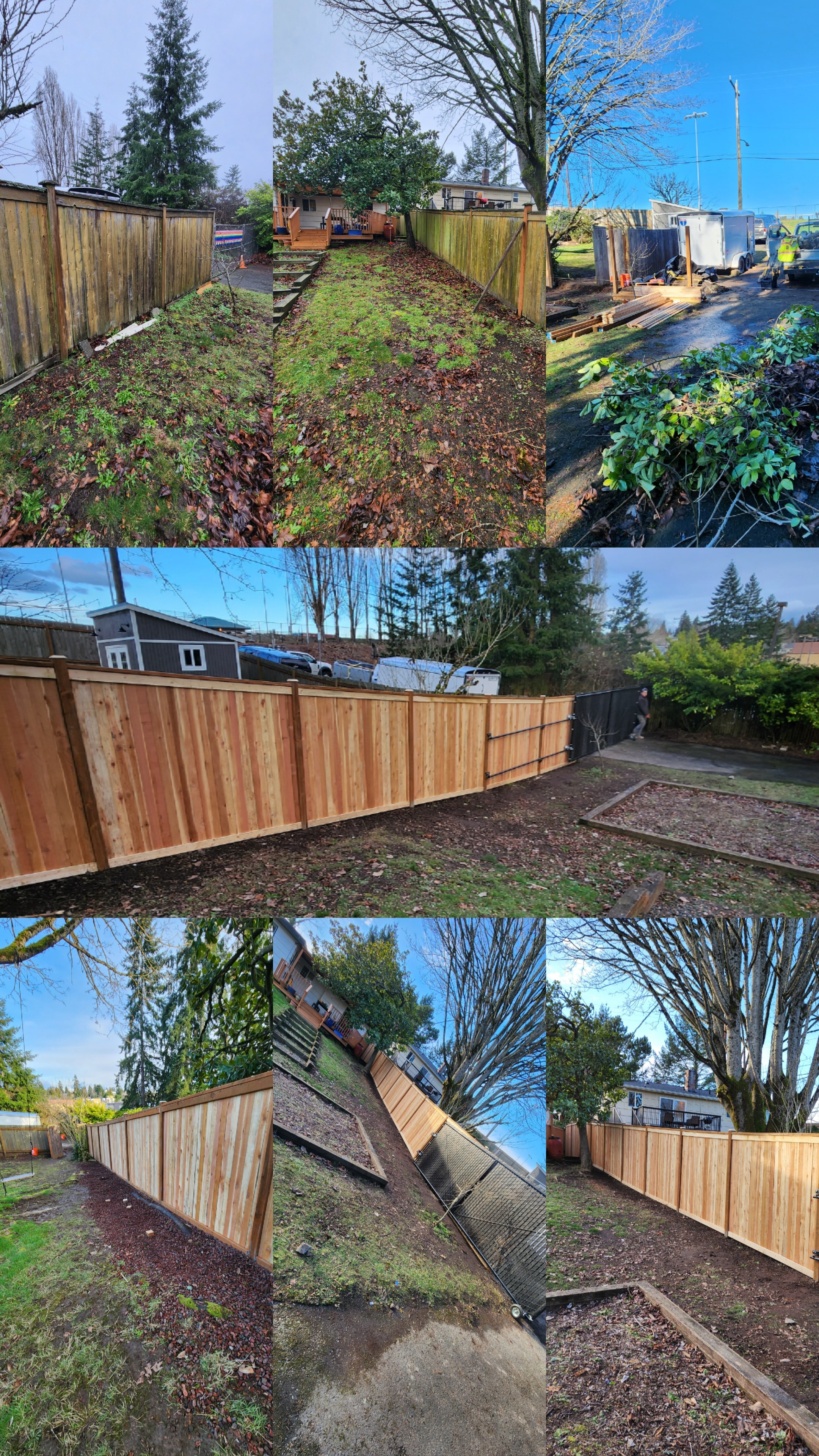 Cedar Fence Installation